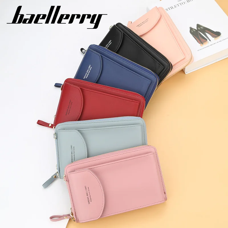 

Baellerry Fashion Women Wallet PU Leather Lady Clutch Bag Multifunction Coin Purse Solid Shoulder Bags for Women Branded Bags