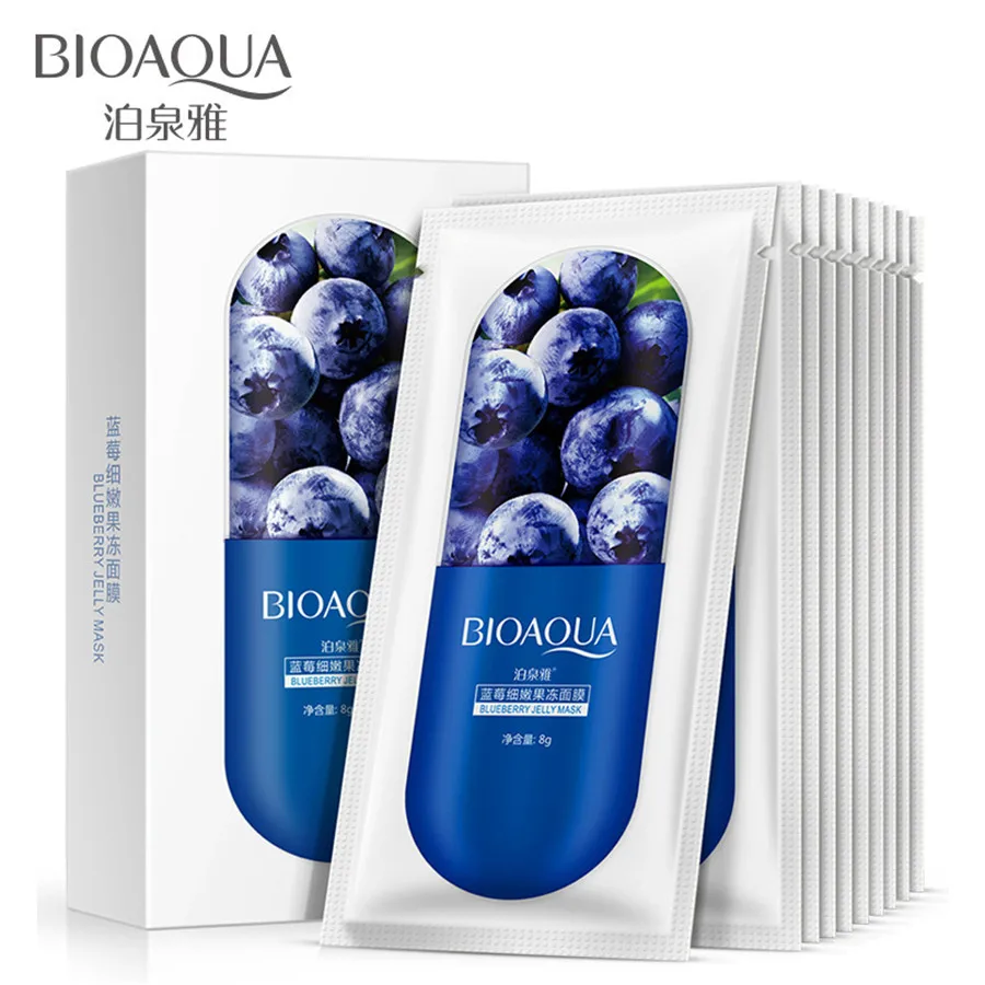 Увлажняющая Маска BIOAQUA с черникой и вишней-Желе маски для лица контроль жирности