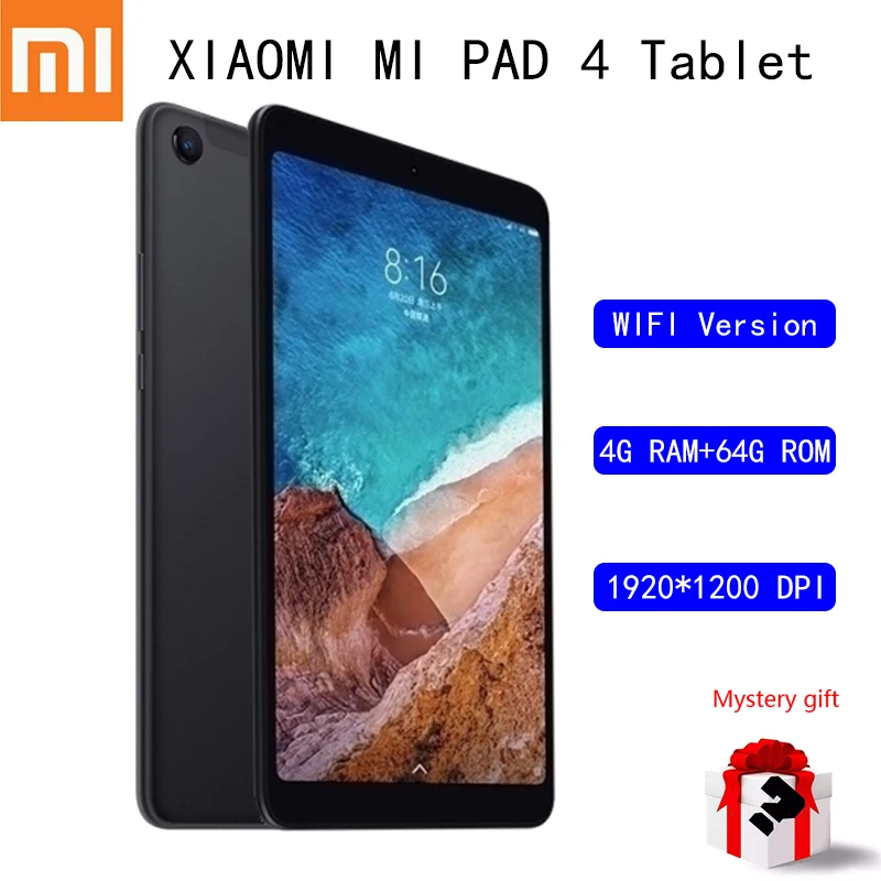 Планшет Xiaomi MI PAD 4 8 дюймов Android WIFI планшет Гб RAM 64 ROM планшеты HD 1920*1200 Type-C 6000 мАч Teclast |