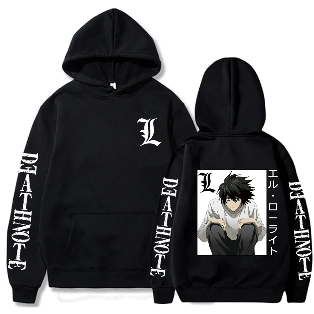 

Лидер продаж 2021, толстовка с аниме «Death Note» Lawliet, свободные пуловеры, топы, свитшоты с длинным рукавом для мужчин, осенняя мужская одежда для м...