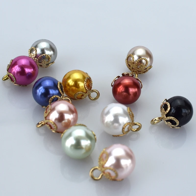 10 шт. Звездные высококачественные пуговицы Модные Цветные жемчужные золотые с