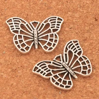 charm pendant hollow buterfly spacer charm beads pendants alloy handmade jewelry diy l1130 40pcs 25 5x18mm