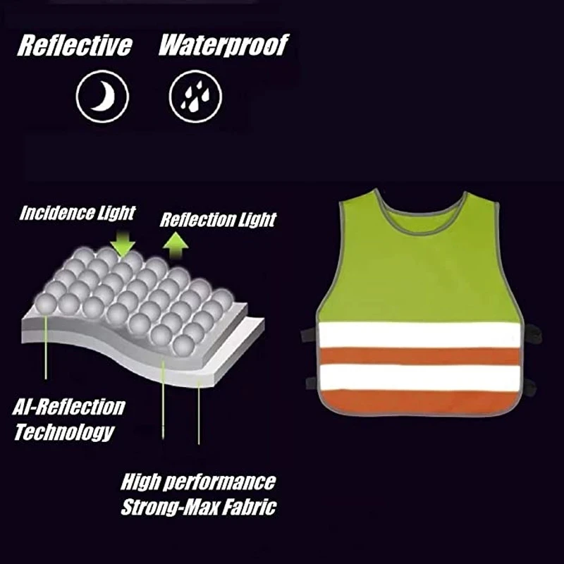 Детский жилет с высокой видимостью школьная форма светоотражающий для детей