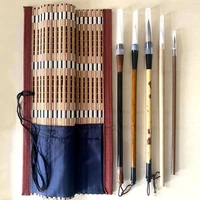 5pcsset traditional chinese calligraphy brushes set for woolen and wolfs hair brush students writing art painting supplies