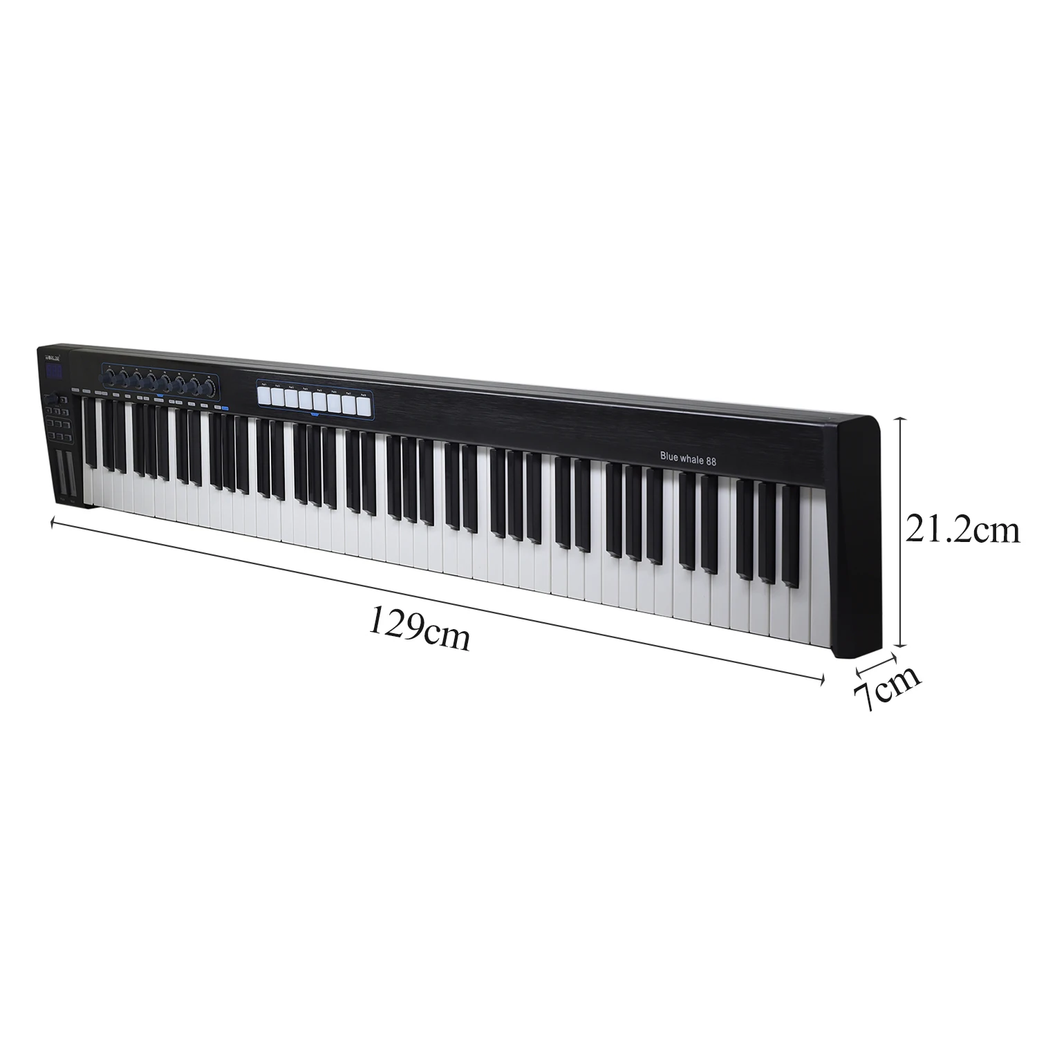 На выбор синий кит 88 ключ миди клавиатуры USB MIDI контроллер полувзвешенных клавиш 8