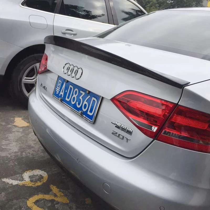 Для Audi A4 B8 4 Двери Седан 2009 2012 HK стиль высокое качество углеродное волокно заднее