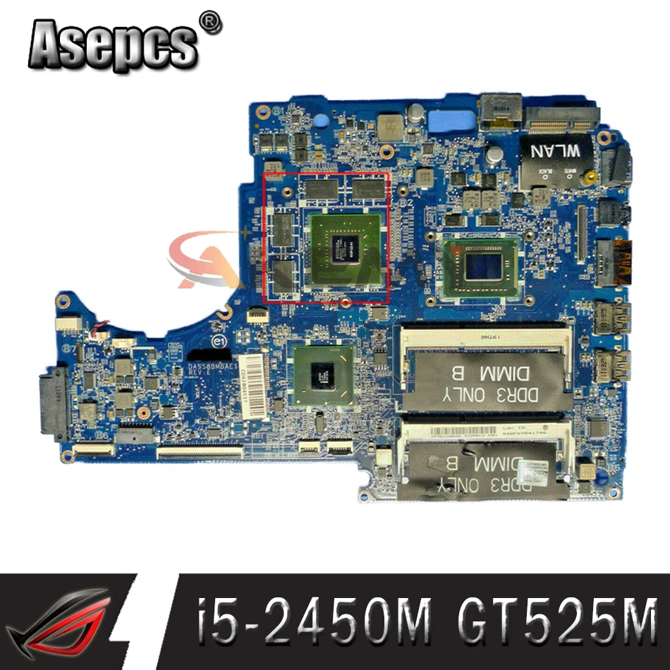 

Для DELL XPS 15Z L511Z Материнская плата ноутбука i5-2450M Процессор GT525M GPU CN-0YHJDK 0YHJDK DASS8BMBAE1 100% рабочих