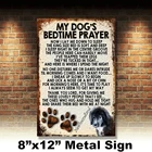 Молитва для собаки в стиле ретро, металлический жестяной знакналет, тема 292-фарад