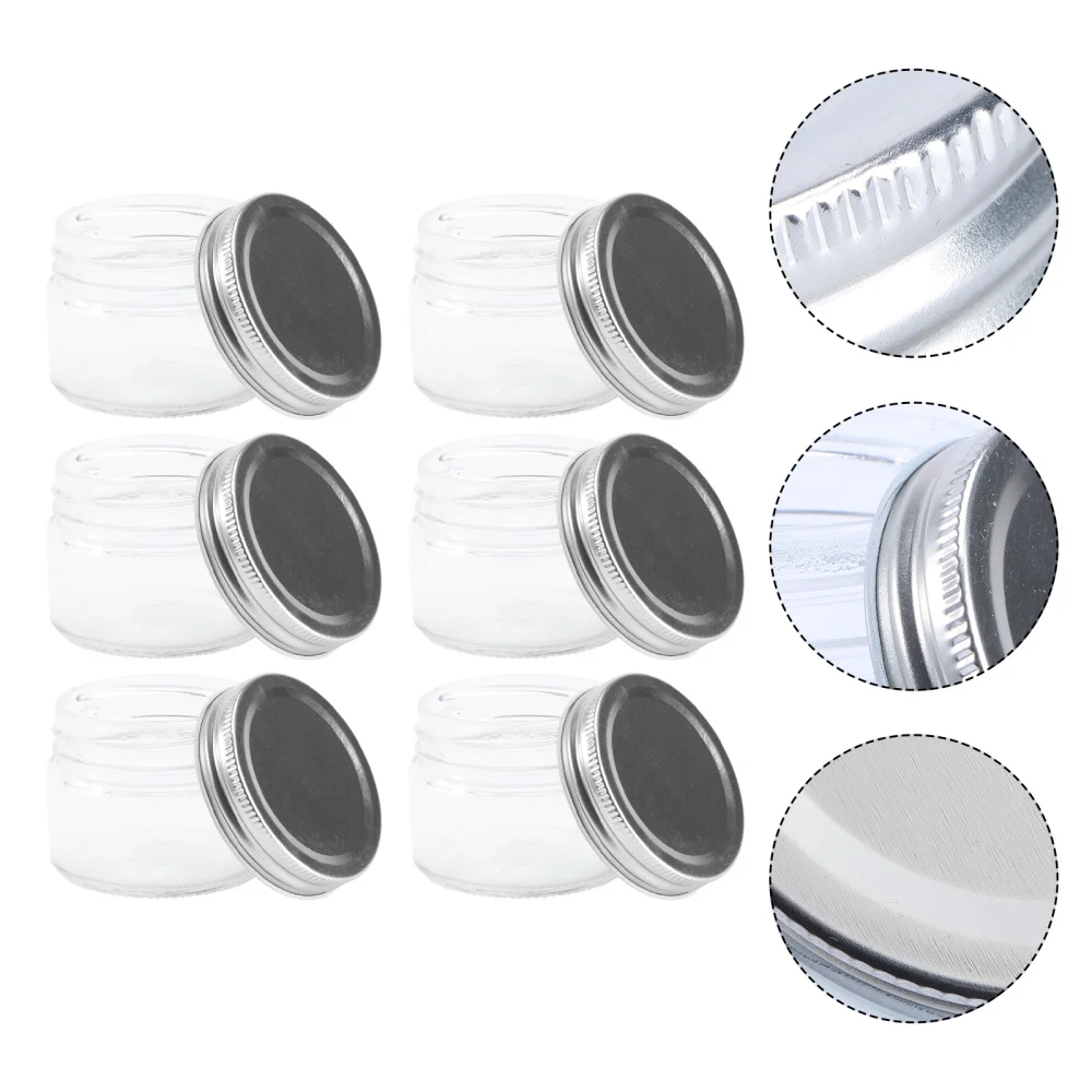 

6Pcs Household Honey Jars Food Storage Canisters Salad Seal Caddy with Lid
