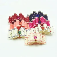 2050100pcs set elastic bands attached dog hair accessories dog pet bows hair bows for small puppy kitten hair decorations