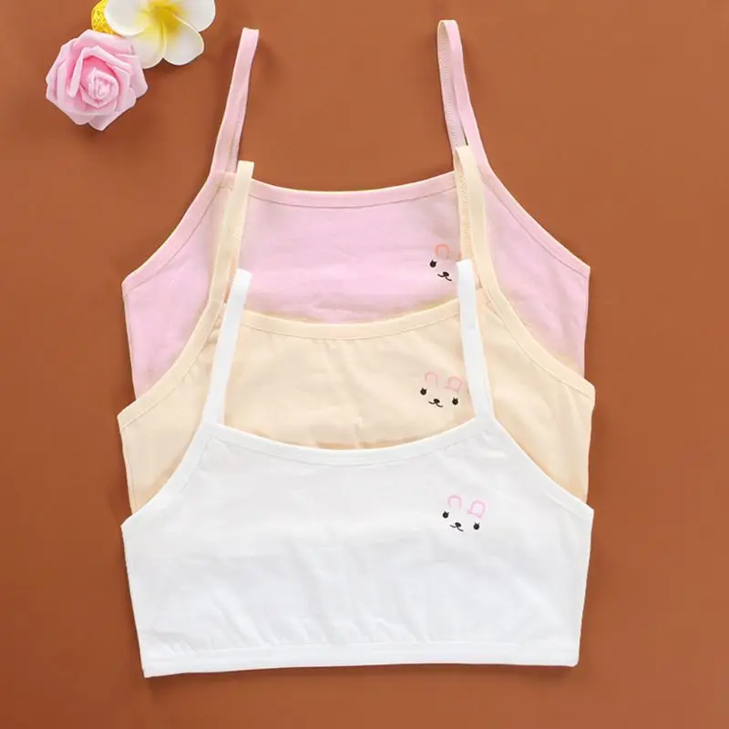 Подростковый подростковый двухслойный бюстгальтер на тонких бретельках с милым