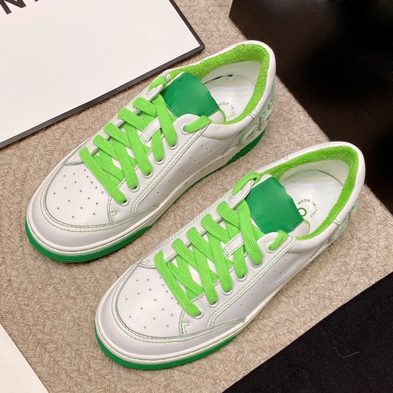 

Luxury brand men's sports shoes women's sports shoes leather flat breathable fashion sports shoes high quality
