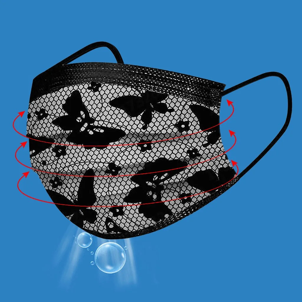 Маскарадный костюм для Хэллоуина 50 шт в наборе кружевные одноразовая маска