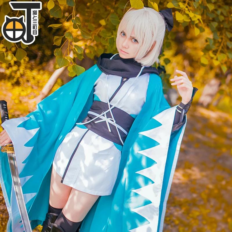 Костюм для косплея Okita Souji Sakura Saber Artoria Pendragon аниме Fate Stay Night Cosplay большой заказ|saber