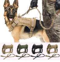 military tactical dog harness german shepherd pet dog vest with handle nylon bungee dog leash harness for small large dogs puppy