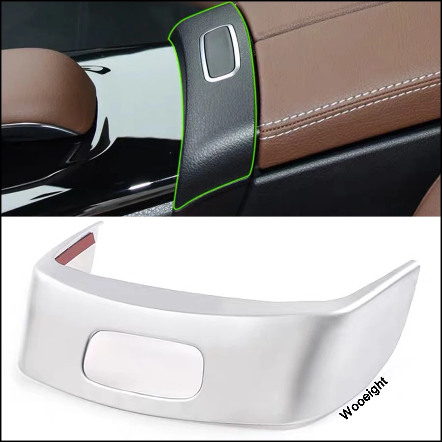 

Wooeight ABS Matte Silver Armrest Box Switch Cover Trim Car Interior Decoration Sticker Fit for Mercedes-Benz A Class 2019 2020