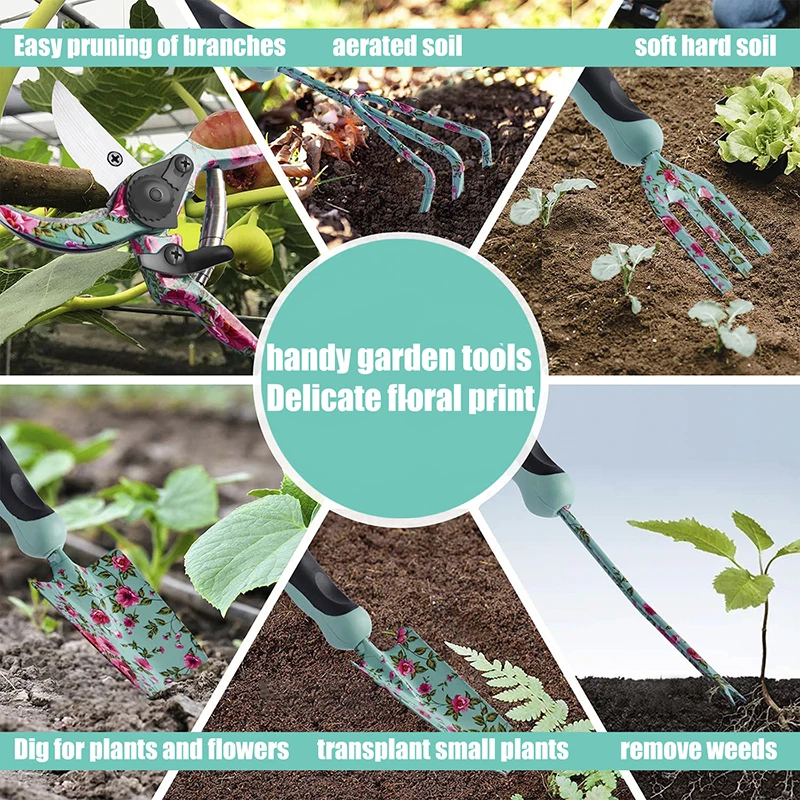 Женский набор цветов деревьев лопата практичная ручка прочная сумка для