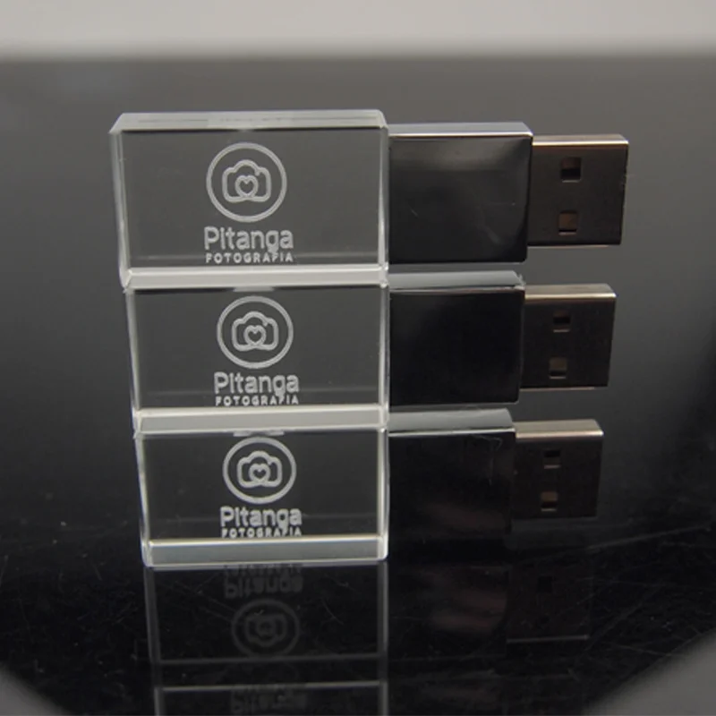 Usb флеш накопитель со стеклянным кристаллом светодиодный светильник 4 ГБ 8 16 32 USB