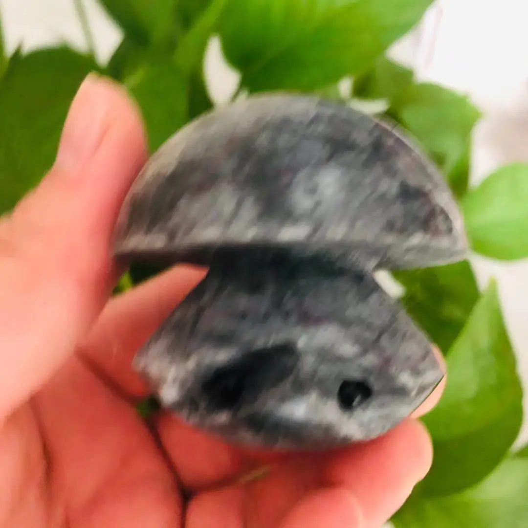 

1 шт. 50 мм натуральный черный нефритовый кварц Ежик хрустальный камень для подарка