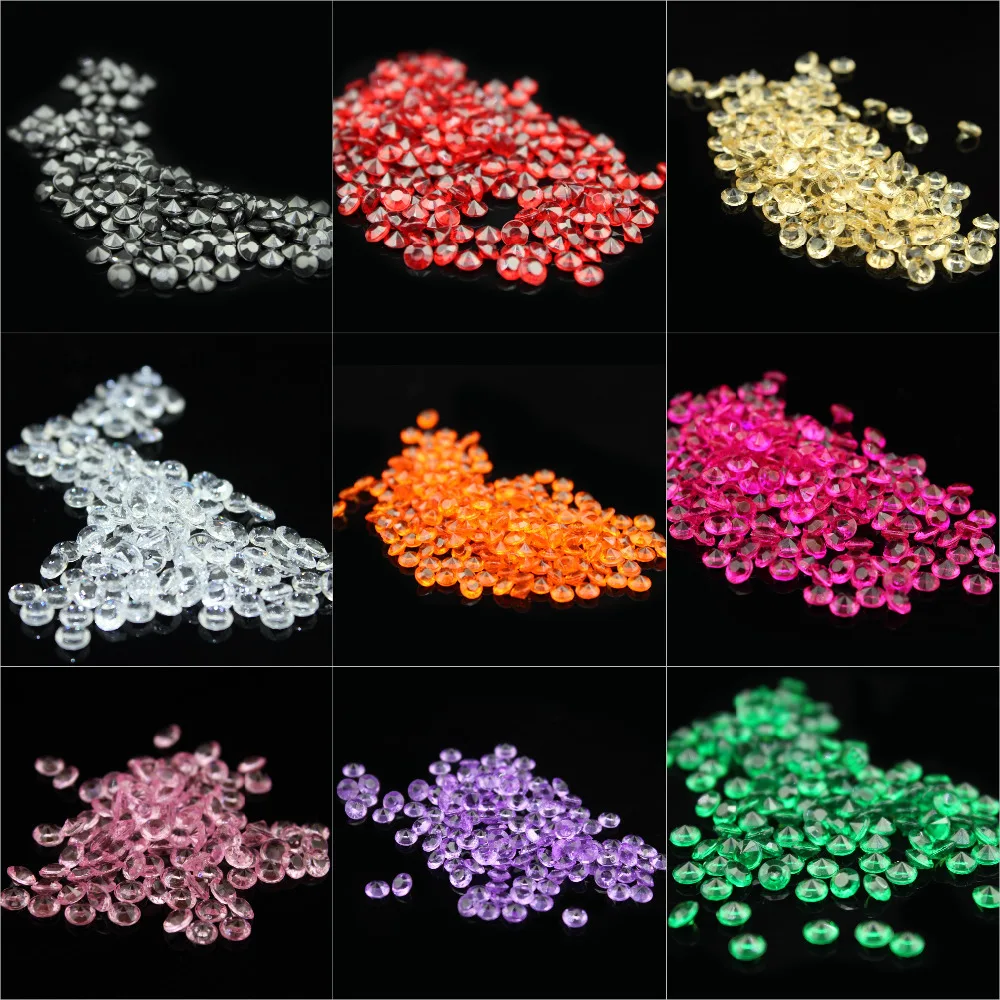 Новый 500 шт 8 мм прозрачный акриловый алмаз для свадьбы конфетти украшения стол