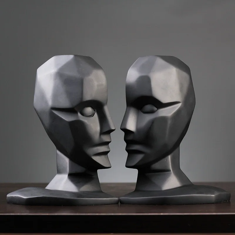 Abstractive Resin Character Statue Crafts Figurines Home Decoration Accessories Creative Brain Hole Wide Open | Дом и сад
