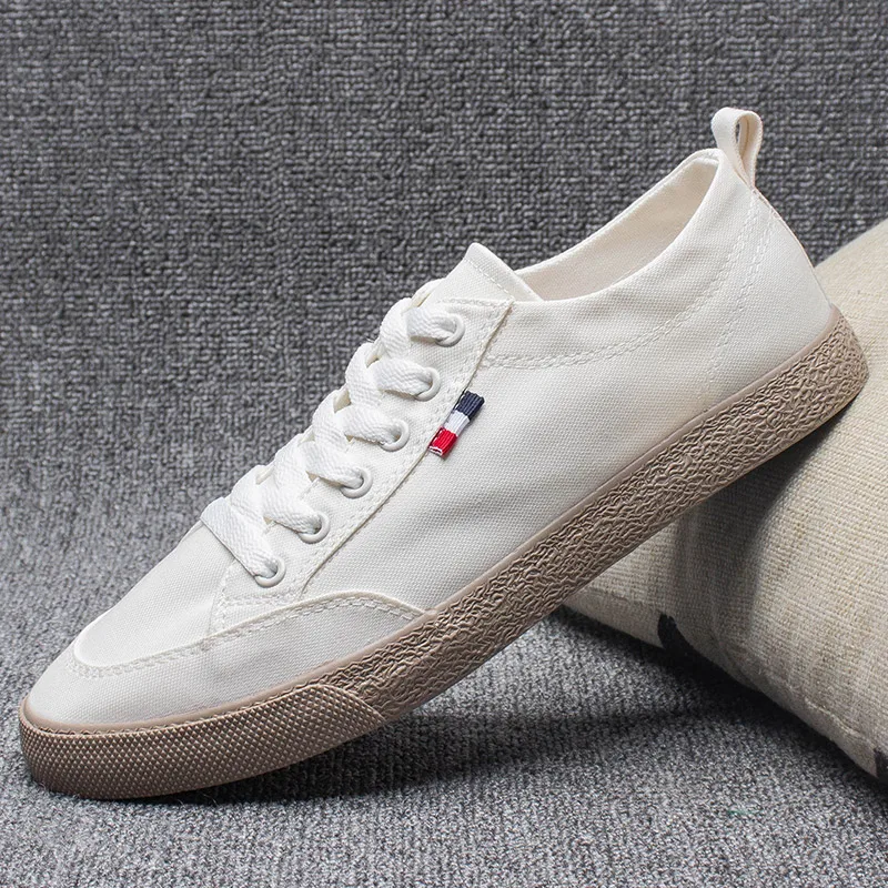 

Canvas Black White Shoes Men Sneakers Lightweight Sport Men Shoes Wear-resisting Mens Rubber Shoes Zapatillas Skateboard Hombre