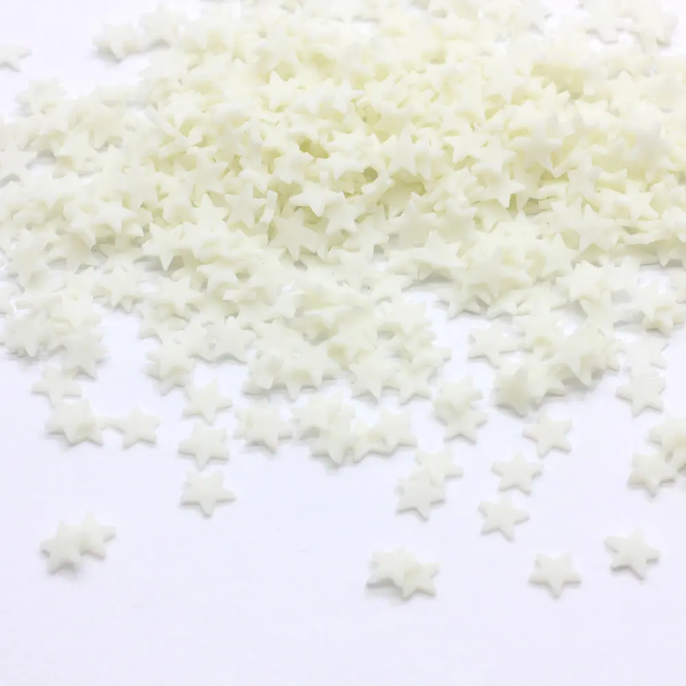 

200/50g Light Glow Moon and Star Polymer Clay Slices Glowing in the Dark Sprinkle Fillers Decor DIY Nail Art Decoration