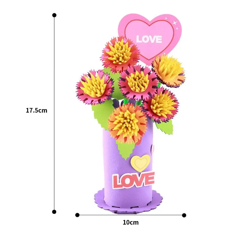 

4Pcs/Set Kids DIY EVA Potted Flower Handmade Crafts Kindergarten Educational Toy