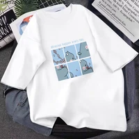 wireless age t shirt women print short sleeve round neck white female loose casual tops korean style summer fashion daily wild