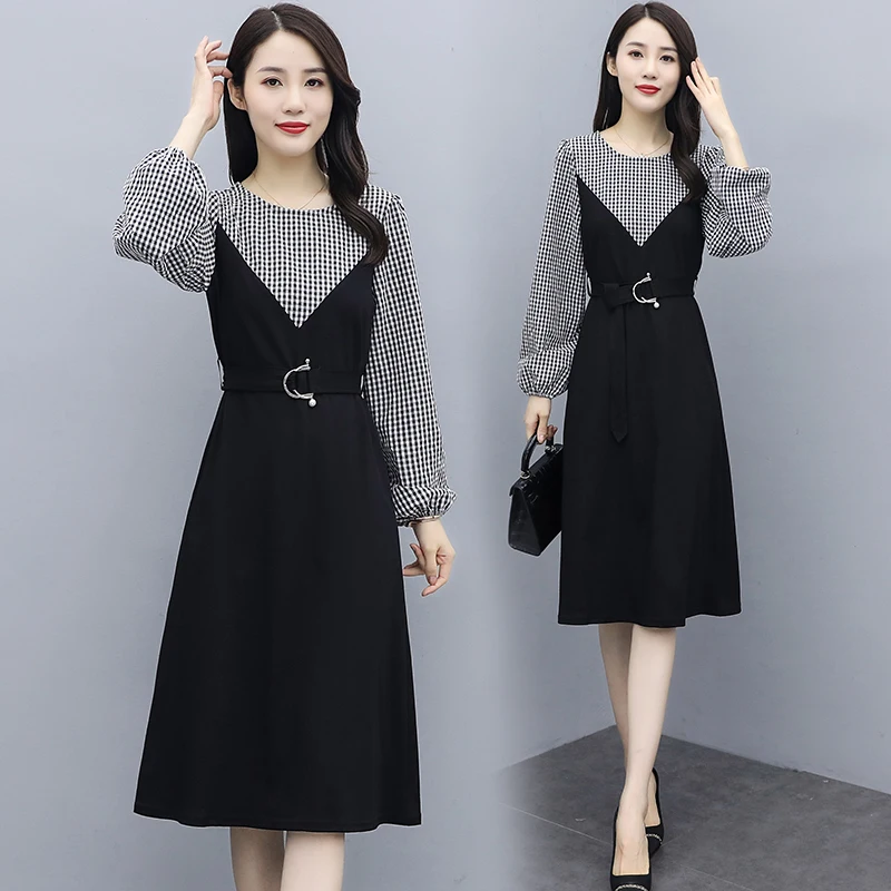 

Women Autumn Elegant Dress Female High Quality A-Line Robe Femme Fashion Designer Office Party vestidos de festa