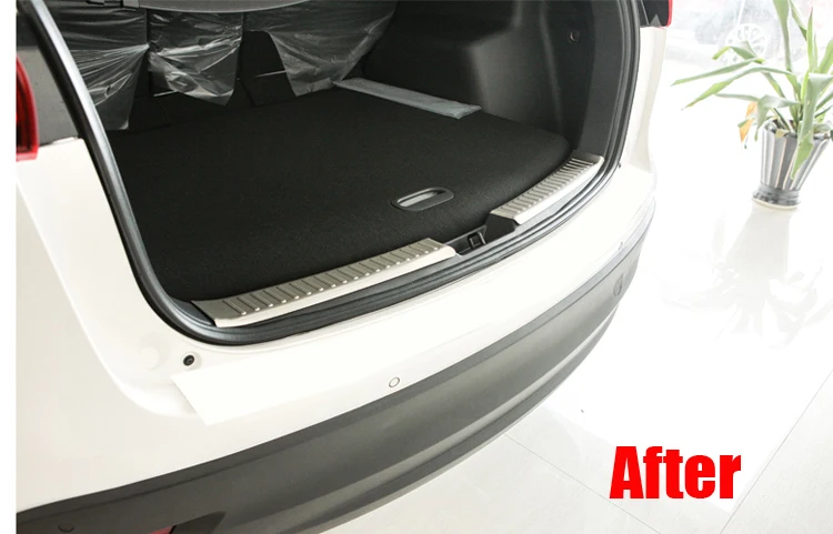 Нержавеющая внутренняя защитная накладка на задний бампер багажник Накладка