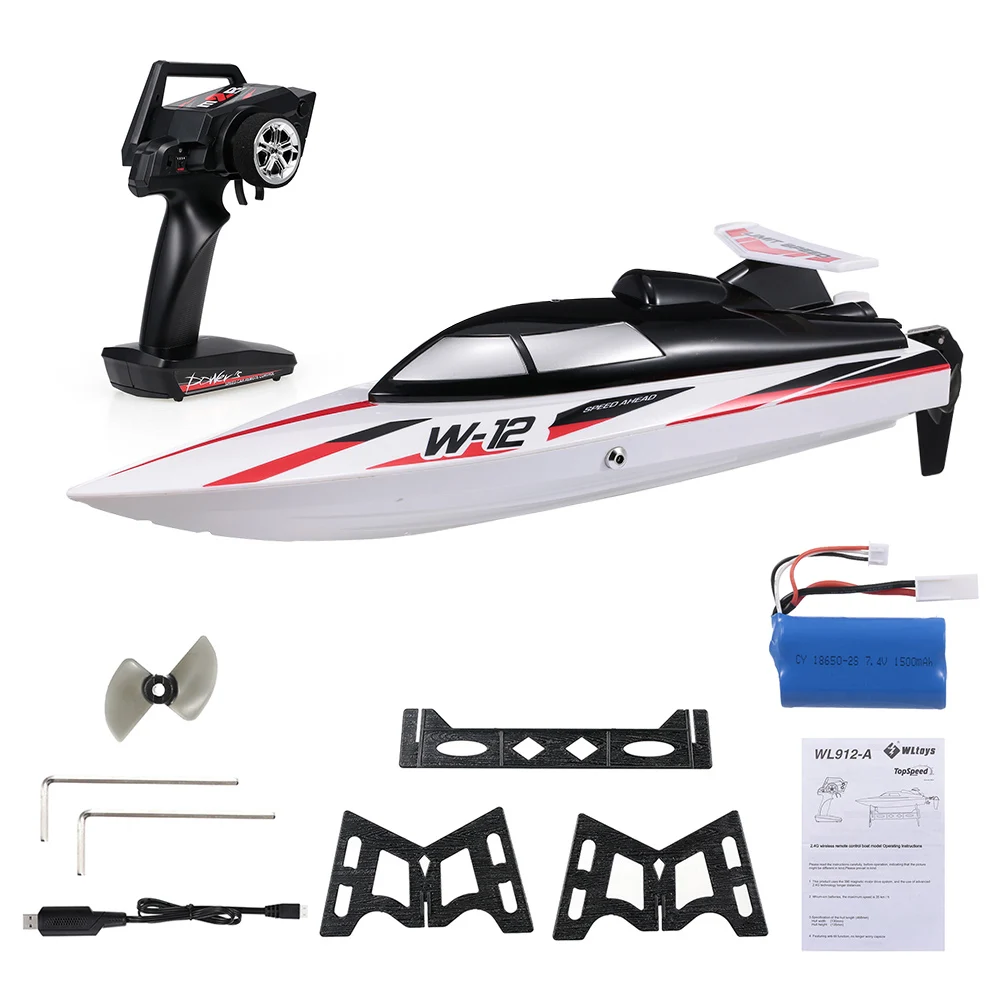 

WLtoys WL912-A 2.4G RC Racing Boat 35KM/H High Speed 390 Motor Radio Control Anti-rollover Rowing Remote Control Toys