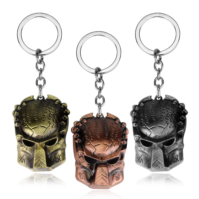 

Cool Alien Predator Keychain AVP Mask Key Rings Movie Jewelry Key Chain Mask Pendant Keyholder Creative Trinket Chaveiro