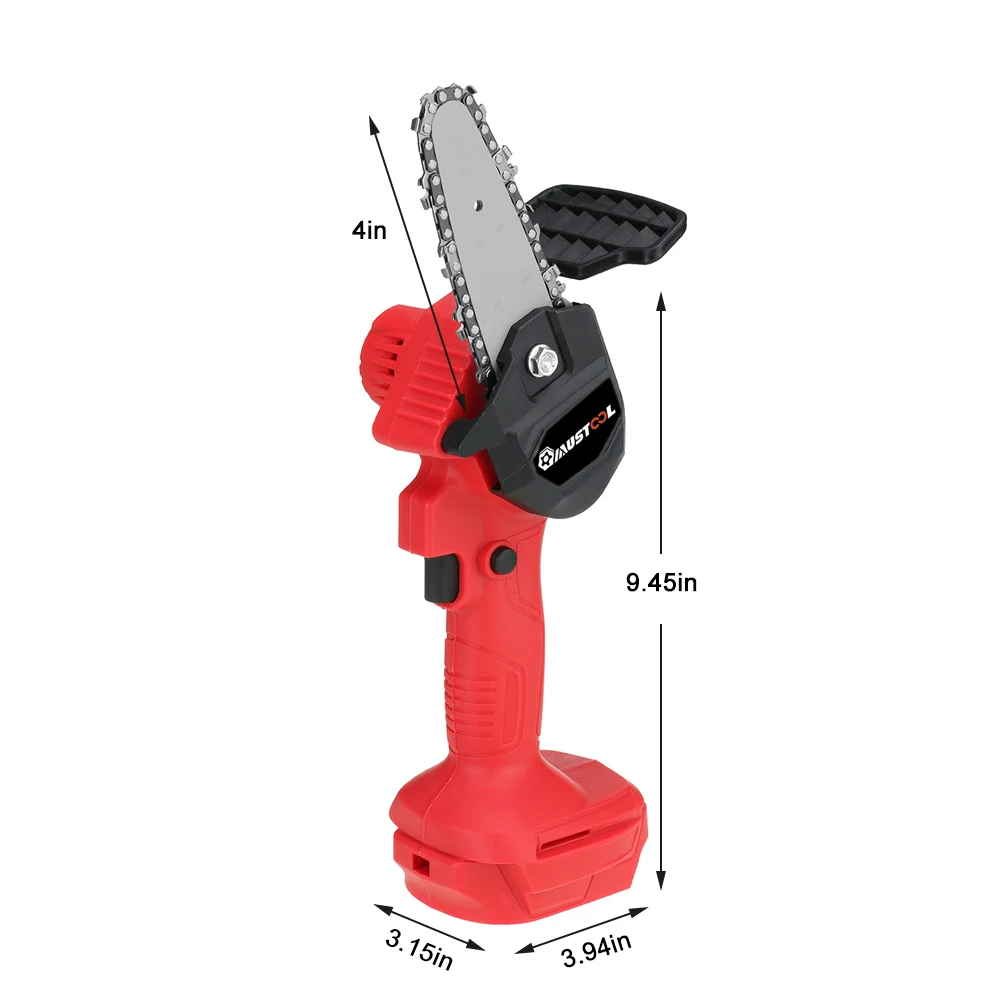 

MUSTOOL 4 inch Mini Cordless Electric Chain Saw Portable Woodworking Tools Garden Logging Saw for Makita 18V Battery Power Tools