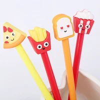 24pcsbatch korean kawaii pens cute food pizza chips popcorn bread gel pen funny back to school stuff thing ballpoint stationery