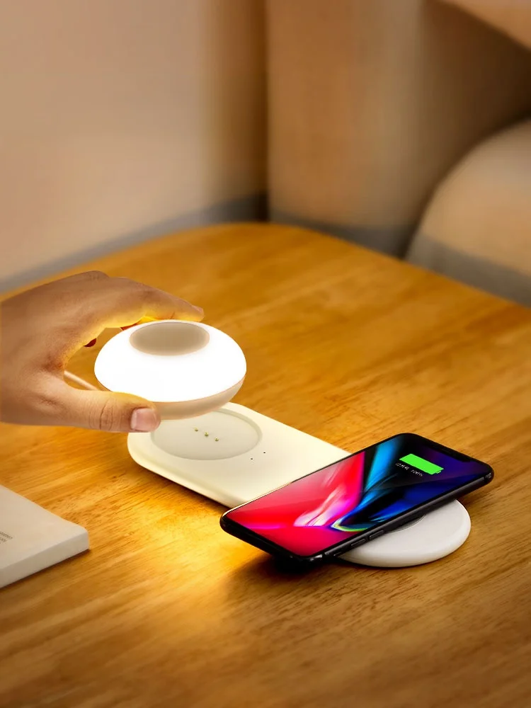 

Night Light Intelligent Led Sensor Bedroom Bedside USB Wireless Charging Eye Protection Night Lamp