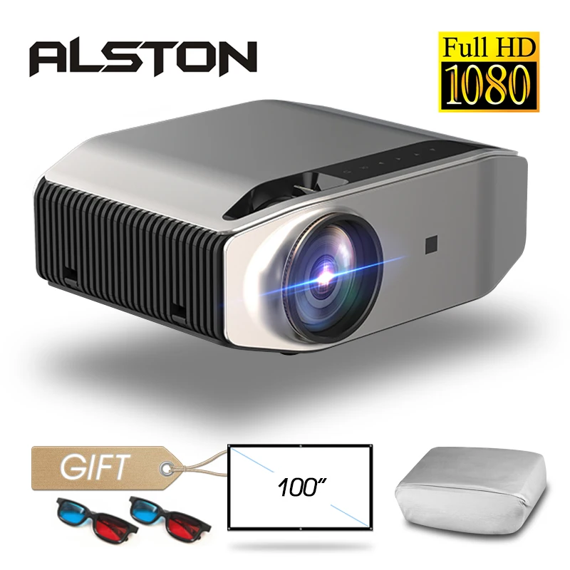 ALSTON YG620 full hd 1080p проектор 6500 люмен Домашний кинотеатр HDMI USB | Электроника