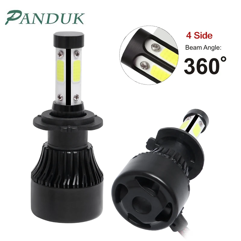 

PANDUK 2pcs 14000LM LED H7 H11 LED Bulb 360 Degree H1 H3 H4 H8 H9 9005 HB3 9006 HB4 Auto Car Headlight 12V 6000K Fog Light