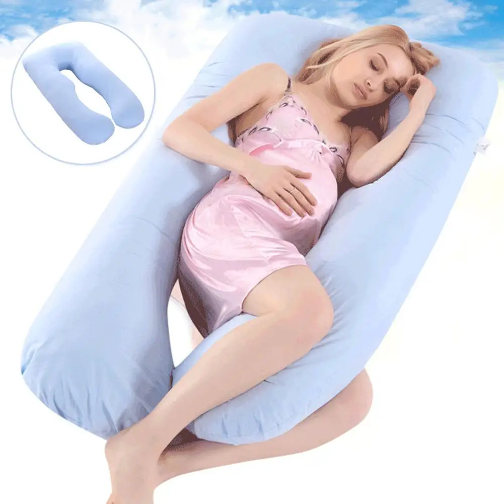 

70x130CM European Large U-shaped Maternal Cushion Cover Multi-functional Side Sleeping Cotton Pillowcase Without Pillow