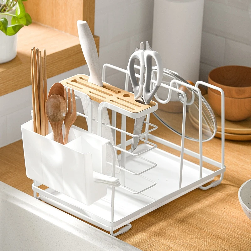 

Kitchen and Household Iron Shelf Creative Kitchen Utensils Storage and Finishing Rack Chopsticks Storage Rack
