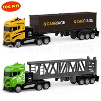 2 4g four channel wireless remote control container truck industrial transportation trailer toy rc van tractor carrier vehicle