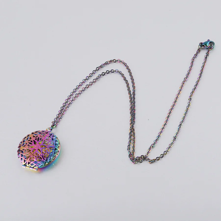 Радужная фоторамка из нержавеющей стали медальон ожерелье ювелирные изделия для