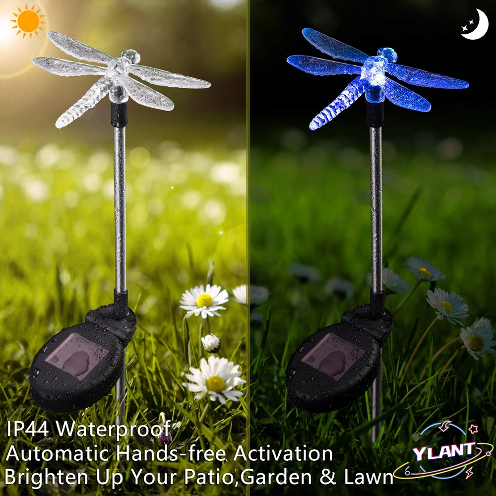 

Outdoor Dragonfly/Butterfly/Bird Lawn Lamps Waterproof Solar Garden Lights Color-Changing LED Solar Landscape Path Yard Light