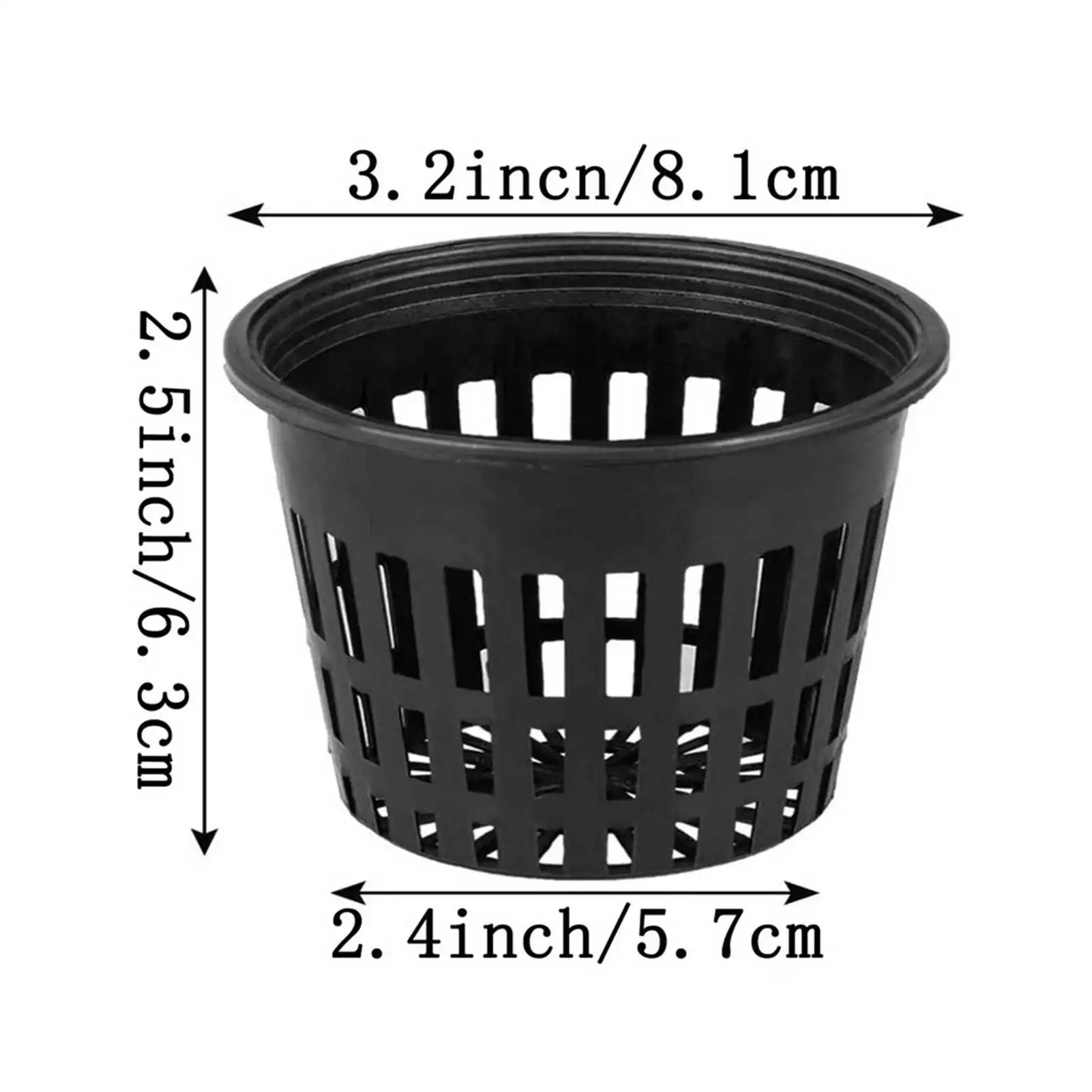 

10Pcs Hydroponic Colonization Net Basket Plant Nursery Cup Vegetable Grow Soilless Culture Clone Plastic Mesh Pots