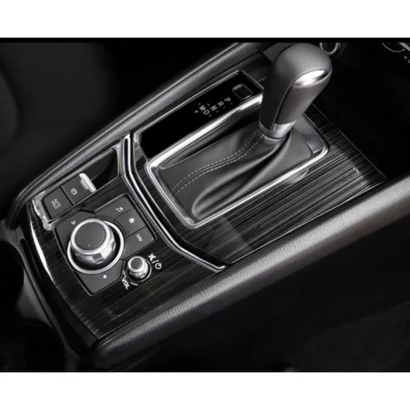 Черная титановая Внутренняя Шестерня сдвижная рамка Накладка для Mazda CX-5/CX5 2017 2018 |