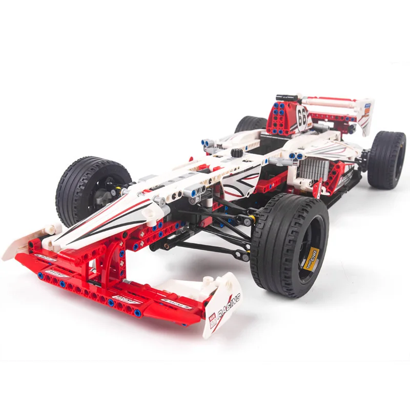 1219 шт F1 формула гоночный супер автомобиль Совместимость техника 2 Модели Строительные блоки кирпичные игрушки для детей 42000