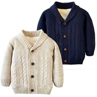 children winter warm clothes baby boys thicken flannel lined knit sweater long sleeve cardigan sweaters knitted loosen coat