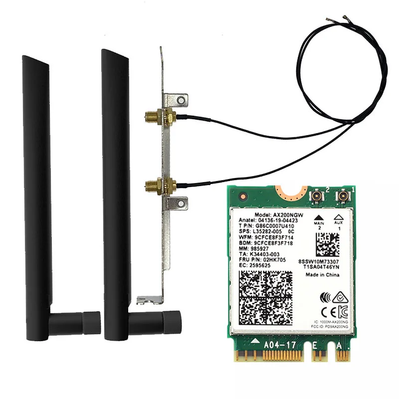 Intel ax200 wifi 6 m. 2 4g/5g bluetooth 5 0 802 Настольный комплект. Антенна адаптера беспроводной