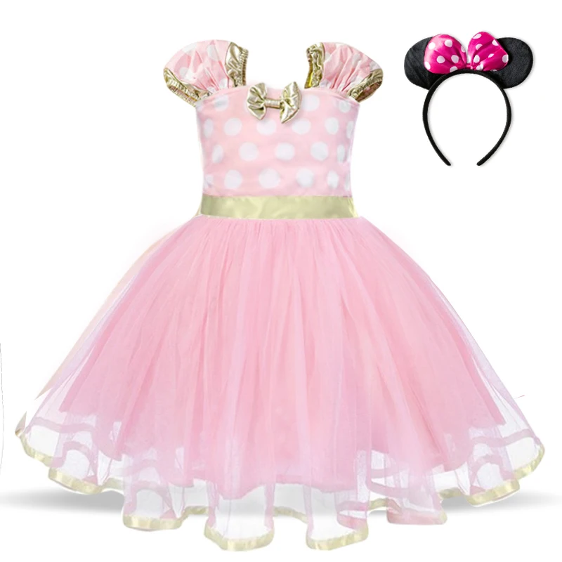 Minnie Set 3 Маскарадное платье Белоснежки для Хэллоуина платье Минни Маус для девочек на день рождения, одежда для маленьких девочек возрастом от 1 года до 6 лет, одежда для девочек - Цвет: Minnie Set 3