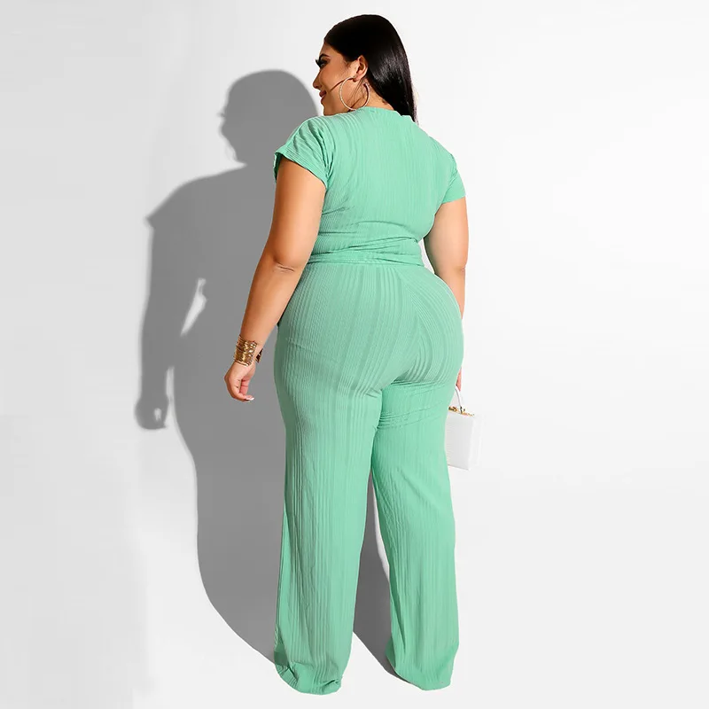 4XL 5XL плюс размер женский костюм комплект из 2 предметов сексуальные женские топы с коротким рукавом брючные костюмы повседневные Модные брюки наряды Большие размеры 3XL
